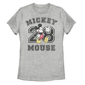 Disney's Mickey Mouse Juniors' Varsity Text #28 Portrait Graphic Tee