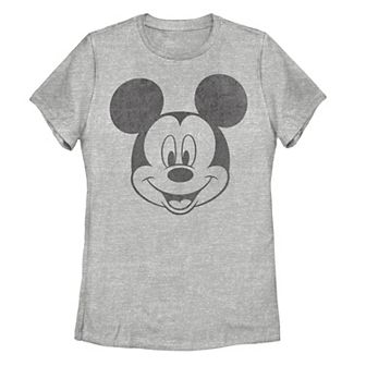 Disney's Mickey Mouse Juniors' Black and White Portrait Graphic Tee