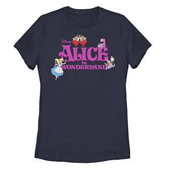 Disney's Alice In Wonderland Juniors' Group Shot Graphic Tee