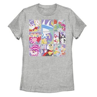 Juniors' Disney's Alice In Wonderland Puzzle Panels Graphic Tee