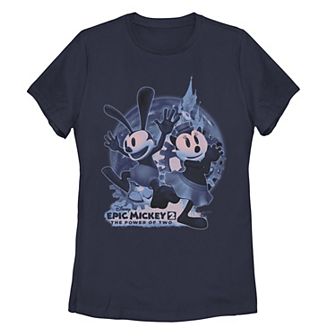 Juniors' Disney's Epic Mickey Oswald & Ortensia Moon Graphic Tee