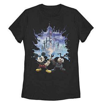 Juniors' Disney's Epic Mickey Paint Splat Graphic Tee