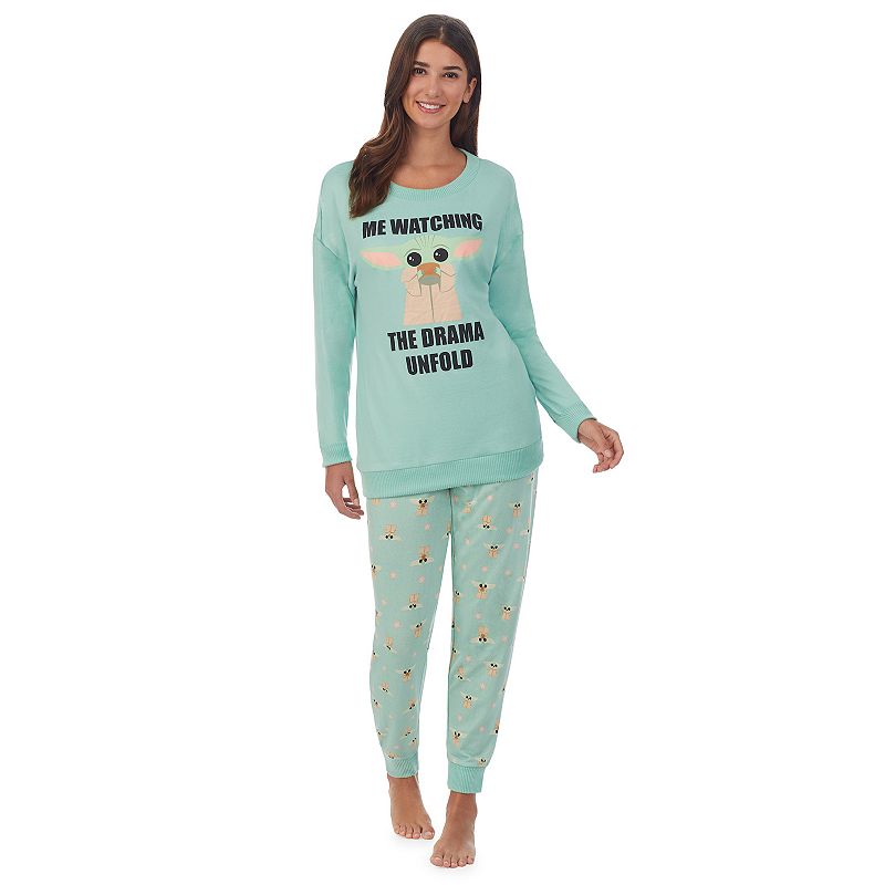 Womens The Mandalorian The Child Long Sleeve Pajama Top & Banded Bottom Pa