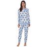 Women's Disney's Lilo & Stitch Tie Dye Long Sleeve Pajama Top & Banded Bottom Pajama Pants Set