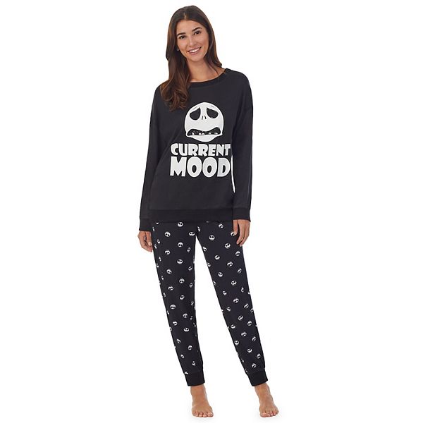 Women's The Nightmare Before Christmas Long Sleeve Pajama Top & Banded ...