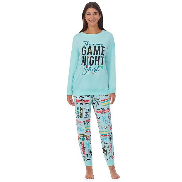 Women's Hasbro Game Night Long Sleeve Pajama Top & Banded Bottom Pajama  Pants Set