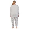 Plus Size Friends Long Sleeve Pajama Top & Banded Bottom Pajamas Set