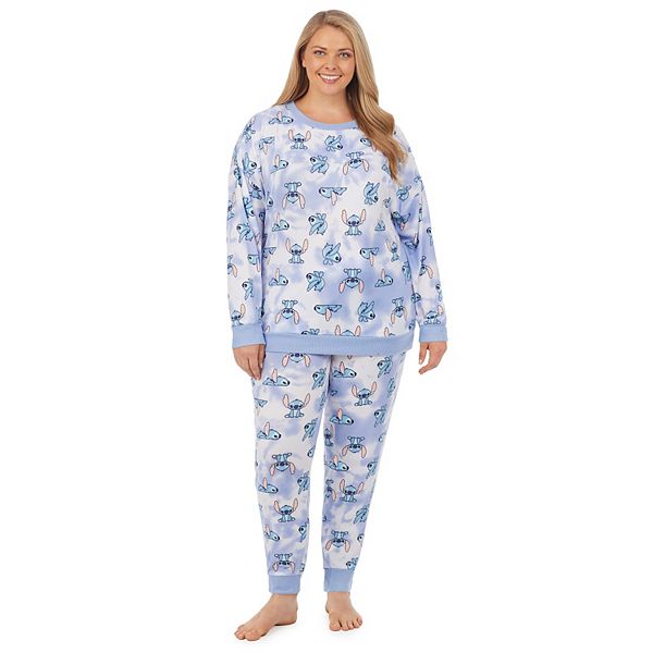 Plus Size Disney s Lilo Stitch Tie Dye Long Sleeve Pajama Top