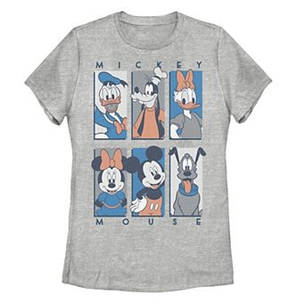 Juniors' Disney's Mickey Mouse and Friends Character Panels Graphic Tee