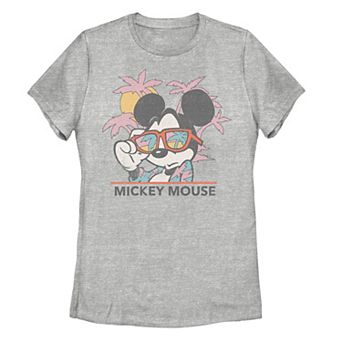 Juniors' Disney's Mickey Mouse Tropical Graphic Tee
