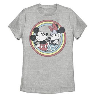 Juniors' Disney's Mickey Mouse & Minnie Mouse Classic Pair Graphic Tee