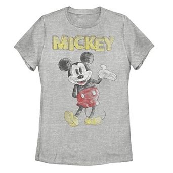 Juniors' Disney's Mickey Mouse Distressed Graphic Tee