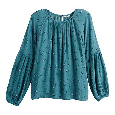 Women's Sonoma Goods For Life® Elastic-Cuff Long Sleeve Top