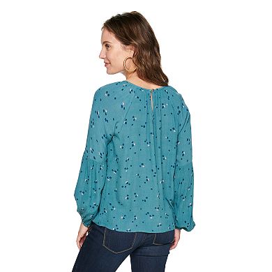 Women's Sonoma Goods For Life® Elastic-Cuff Long Sleeve Top