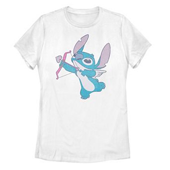 Juniors' Disney's Lilo & Stitch Valentine's Day Cupid Stitch Graphic Tee