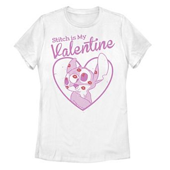 Juniors' Disney's Lilo & Stitch Valentine's Day Stitch Is My Valentine Graphic Tee