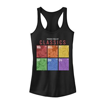Juniors' Disney's Mickey Mouse and Friends Periodic Squares Tank Top