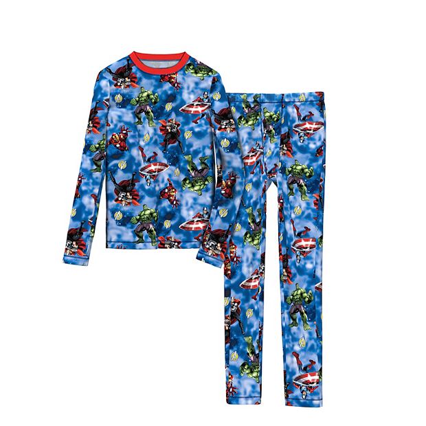 Boys 6 18 Cuddl Duds Marvel Avengers Top Bottoms Base Layer Set