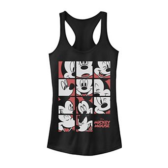 Juniors' Disney's Mickey Mouse Expression Boxes Tank Top