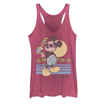 Juniors' Disney's Mickey Mouse Sunset Heather Tank Top