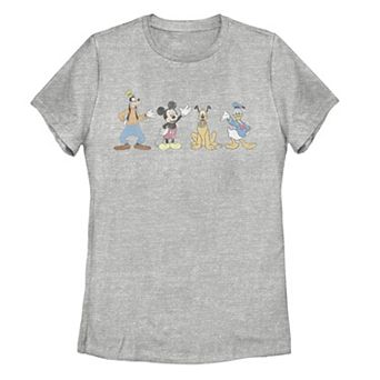 Juniors' Disney's Mickey Mouse and Friends Line Up Graphic Tee