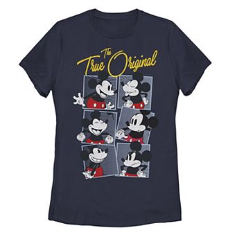 Juniors' Disney's Mickey Mouse True Original Squares Graphic Tee