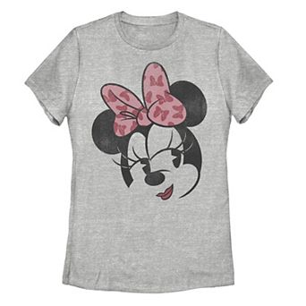 Juniors' Disney's Minnie Mouse Stylized Face Graphic Tee