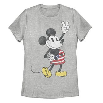 Juniors' Disney's Mickey Mouse Americana Graphic Tee