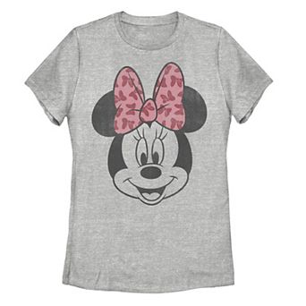 Juniors' Disney's Minnie Mouse Big Face Graphic Tee