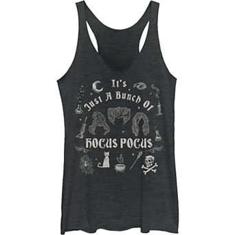 Disney's Hocus Pocus It's Just A Bunch Of Hocus Pocus Collage Juniors' Racerback Tank Top