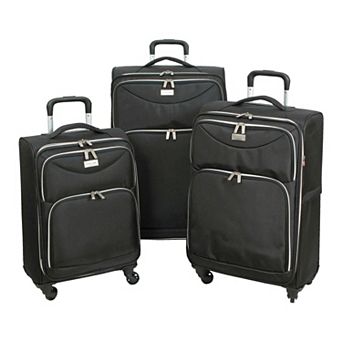 Geoffrey Beene Midnight Collection 3 pc Softside Spinner Luggage Set