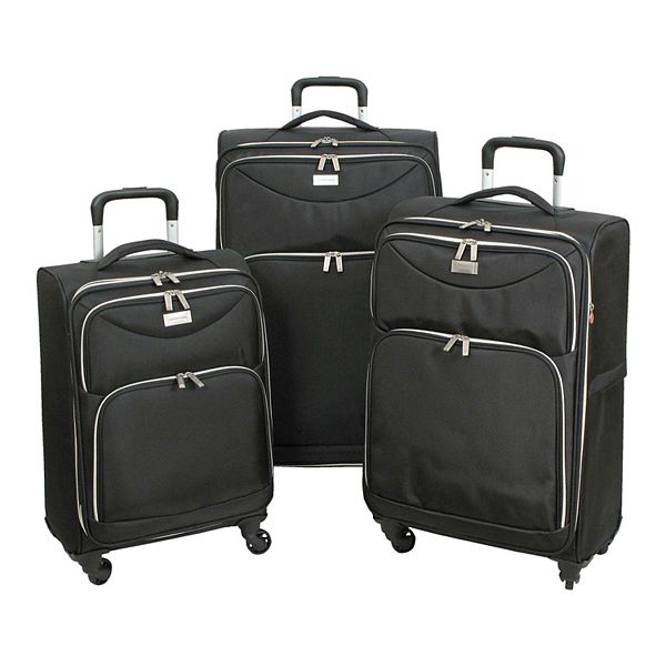 Geoffrey Beene Midnight Collection 3-Piece Softside Spinner Luggage Set