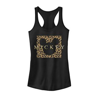 Juniors' Disney's Mickey Mouse Leopard Silhouette Tank Top