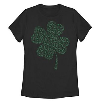 Juniors' Disney's Mickey Mouse and Friends Icon Shamrock Graphic Tee