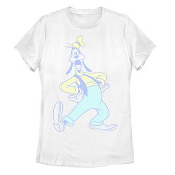 Juniors' Disney's Goofy Neon Portrait Graphic Tee