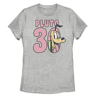 Juniors' Disney's Pluto 30 Portrait Graphic Tee