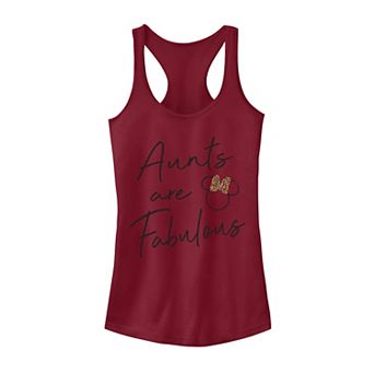 Juniors' Disney's Minnie Mouse Fab Aunt Tank Top