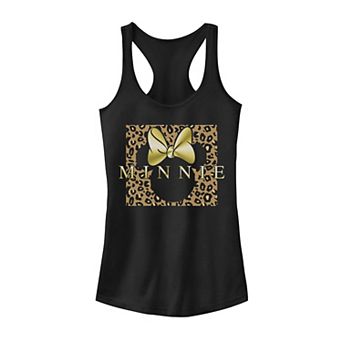 Juniors' Disney's Minnie Mouse Leopard Square Tank Top