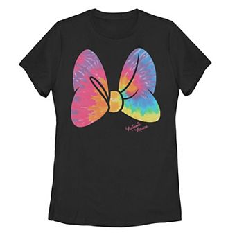 Juniors' Disney's Minnie Mouse Tie Dye Bow Graphic Tee