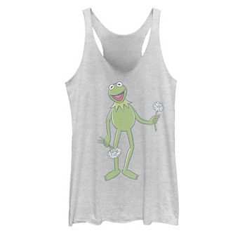 Juniors' Disney's The Muppets Kermit The Frog Flowers Tank Top