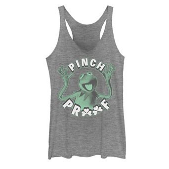 Juniors' Disney's The Muppets Kermit The Frog Pinch Proof Tank Top