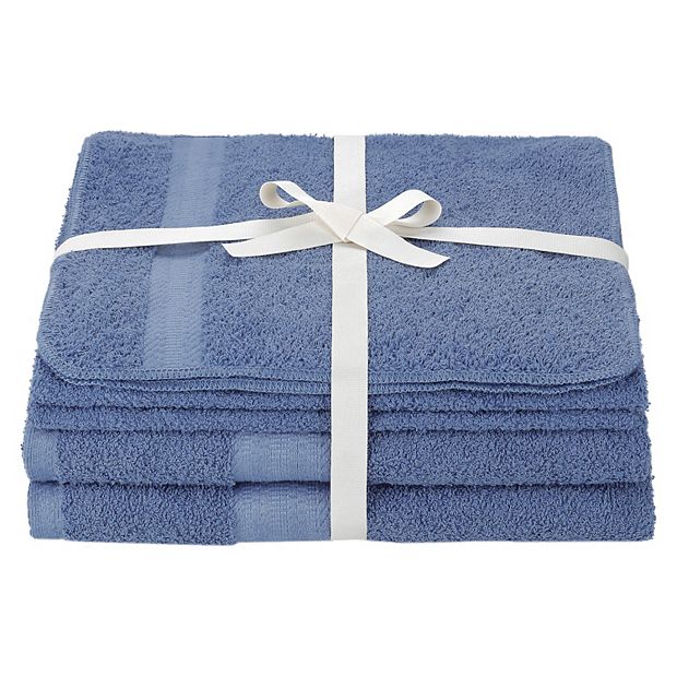 NWT Kohls The Big One Set of 2 White Bath Towels, 1 Hand Towel, 2  Washcloths