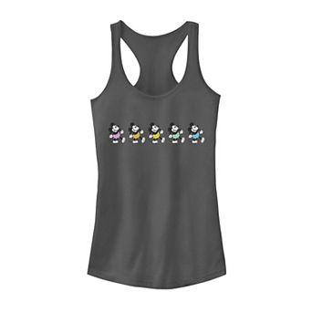 Juniors' Disney's Mickey Mouse Neon Lineup Tank Top