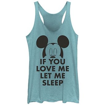 Juniors' Disney's Mickey Mouse "If You Love Me Let Me Sleep" Tank Top