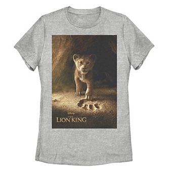 Juniors' Disney's The Lion King Live Action Simba Paw Graphic Tee