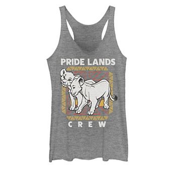Juniors' Disney's The Lion King Live Action Simba & Nala Pride Lands Crew Tank Top