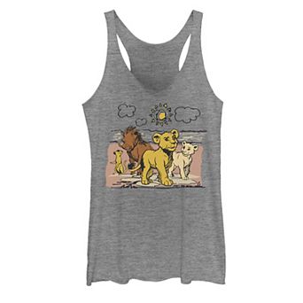 Juniors' Disney's The Lion King Live Action Sketched Group Portrait Graphic Tank Top