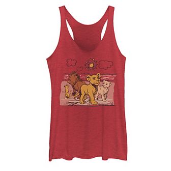Juniors' Disney's The Lion King Live Action Sketched Group Portrait Graphic Tank Top