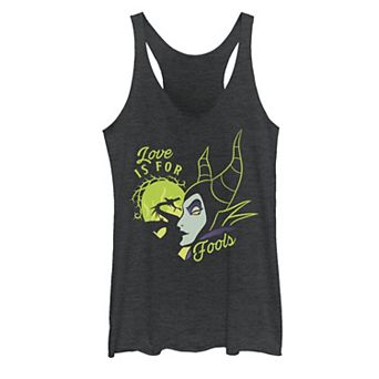 Disney's Villains Valentine's Day Maleficent Love Is For Fools Juniors' Graphic Tank Top