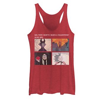 Juniors' Disney Villains Why Don't I Have A Valentine Meme Graphic Tank Top
